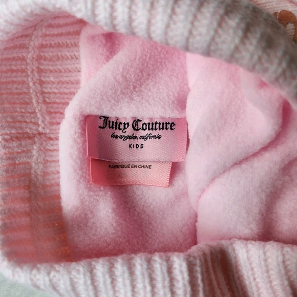 Juicy Couture KIDS hat/glove set Pink/rose Gold - Picture 4 of 4